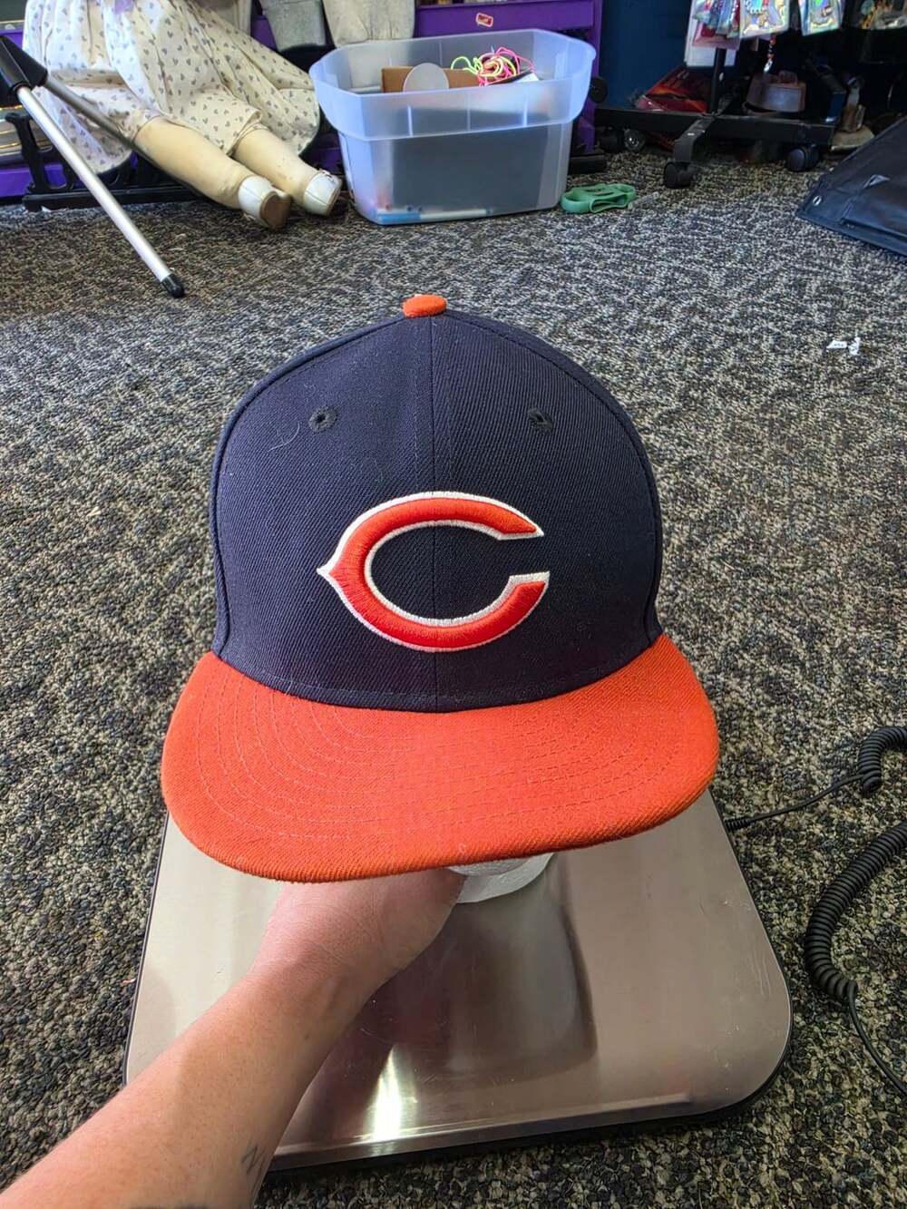 Chicago Bears New Era Hat Cap Navy Orange Fitted
